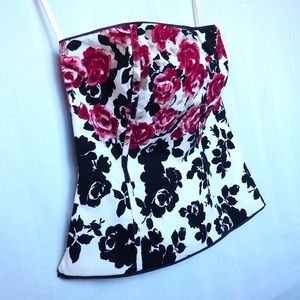 White House Black Market Floral Bustier